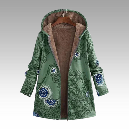 Chaqueta con capucha cálida para mujer: cómoda y desenfadada