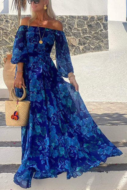 Davina | Maxivestido floral sin hombros