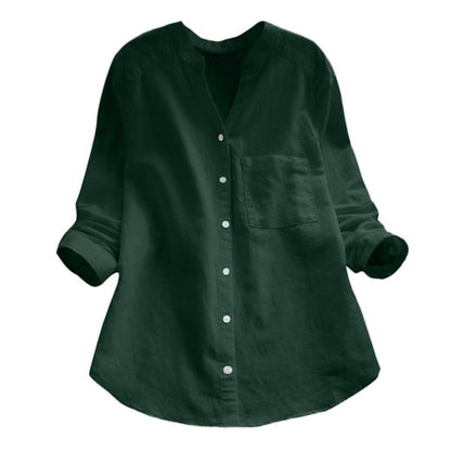 Hanna | Blusa casual de mujer en lino-algodón