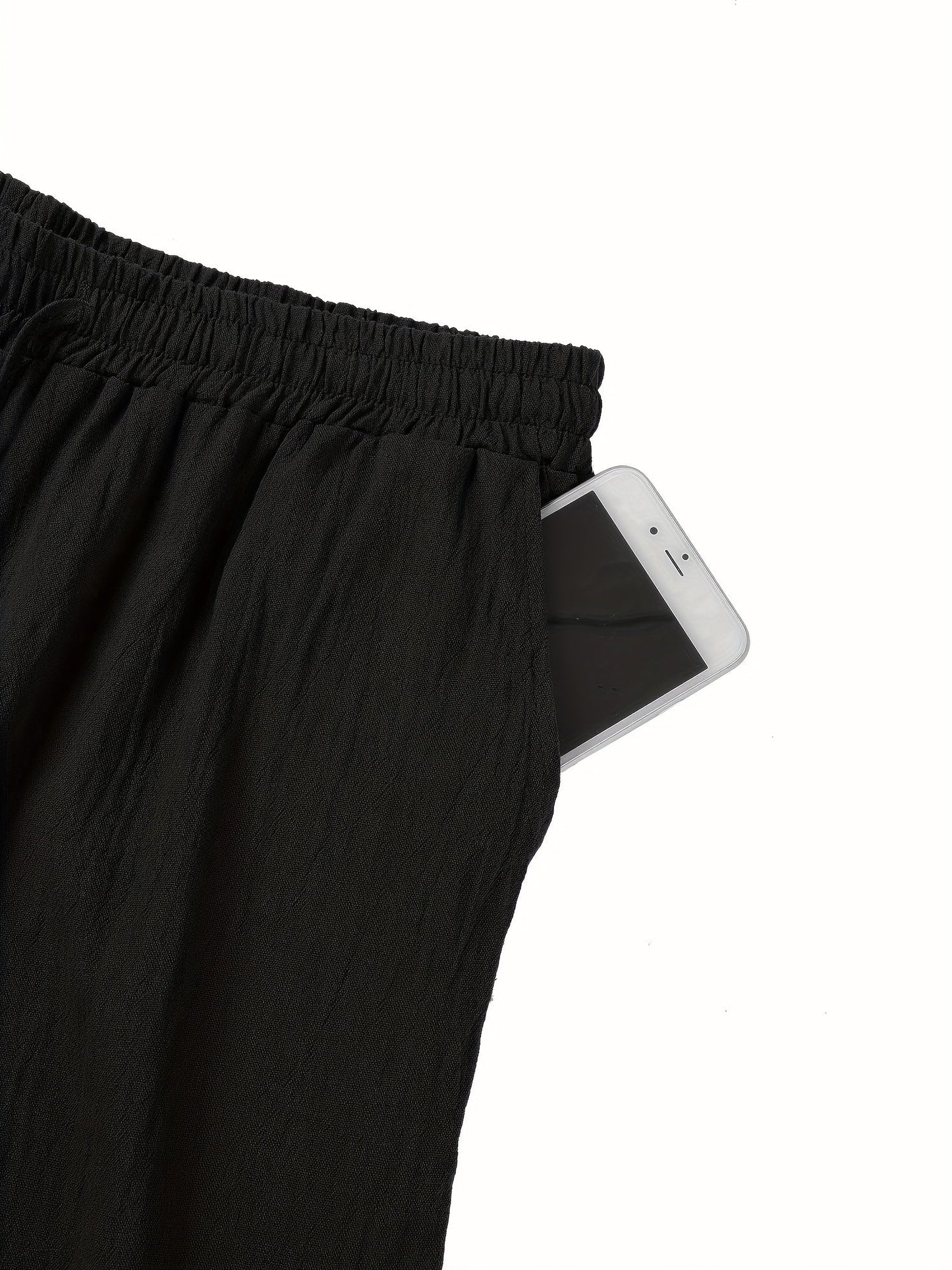 Pantalones holgados de lino para hombre