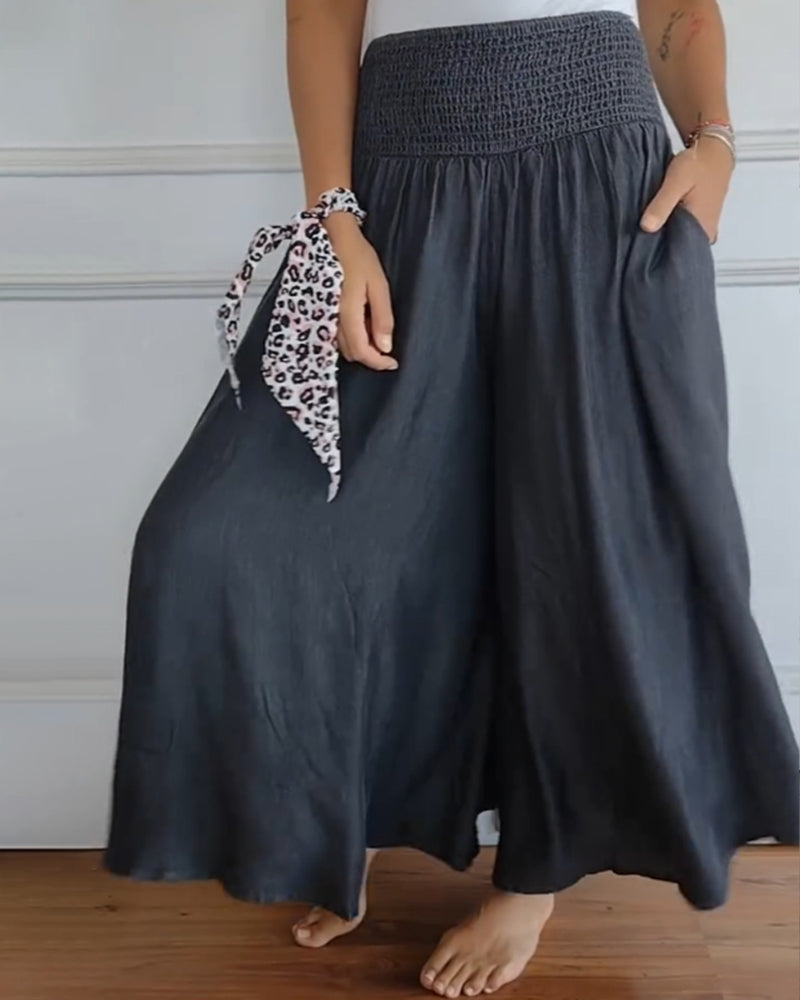 Pantalón mujer amplio y cómodo, elegante para look casual