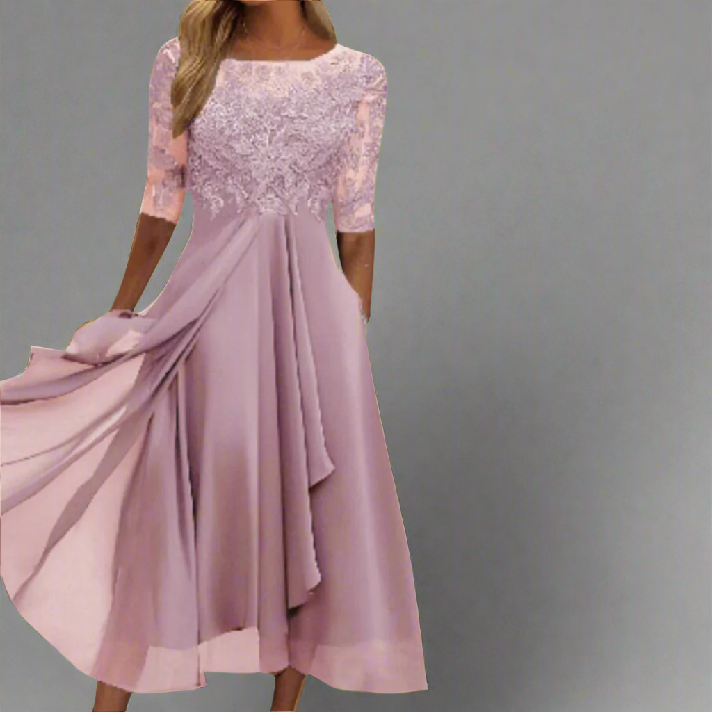 Dorris | Elegante vestido midi de encaje