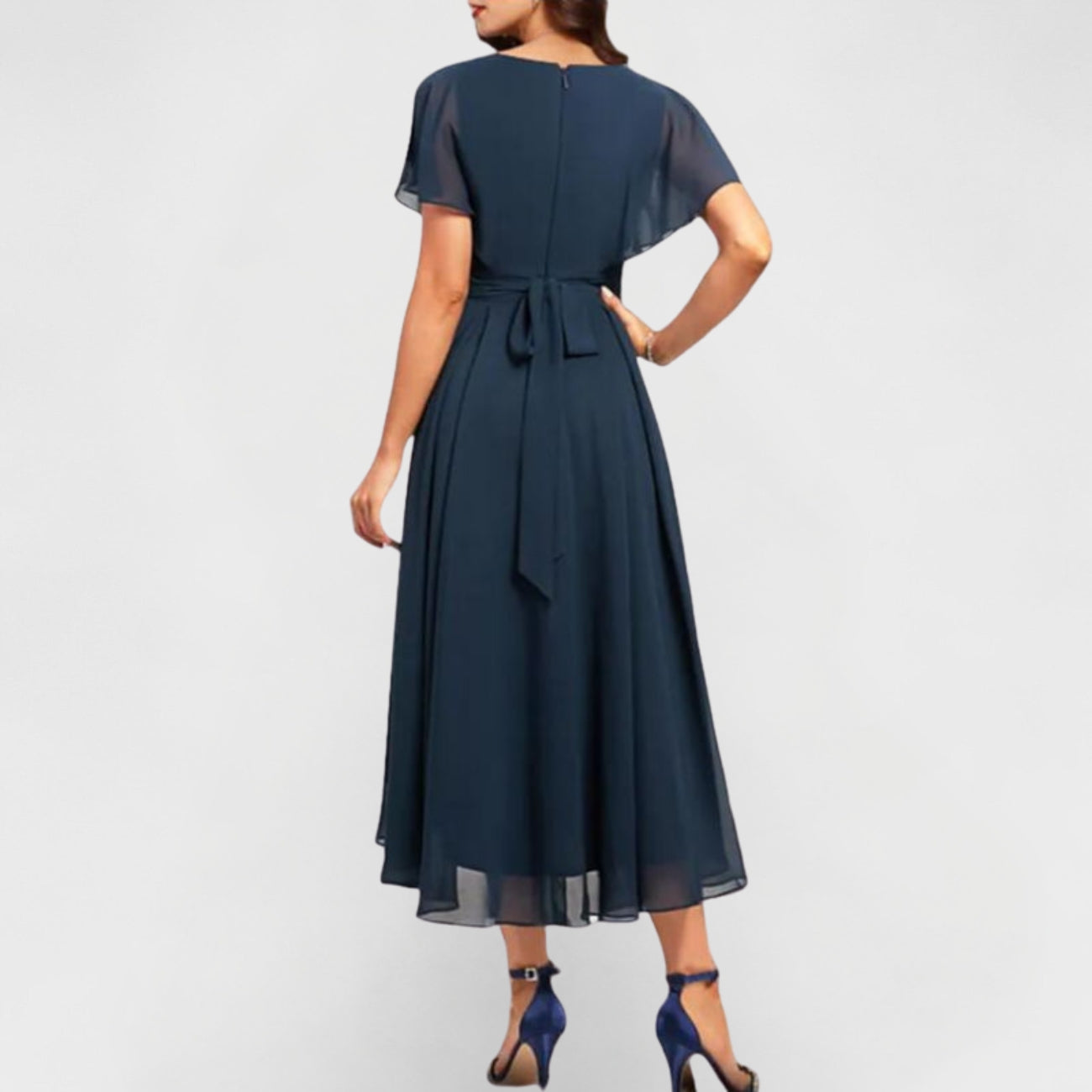 Awen | Vestido largo fluido con escote en V
