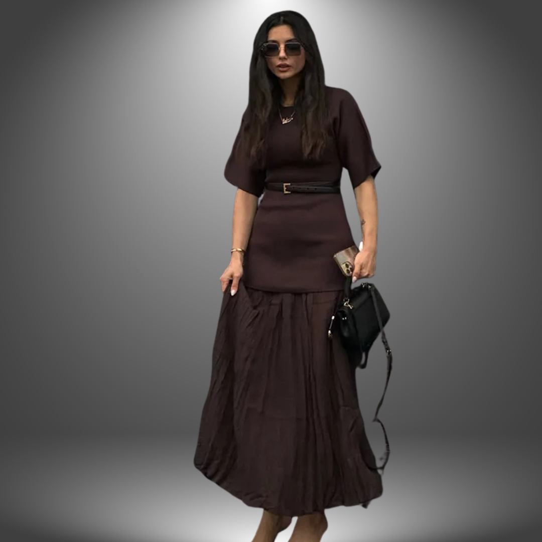 Caroline | Maxivestido plisado