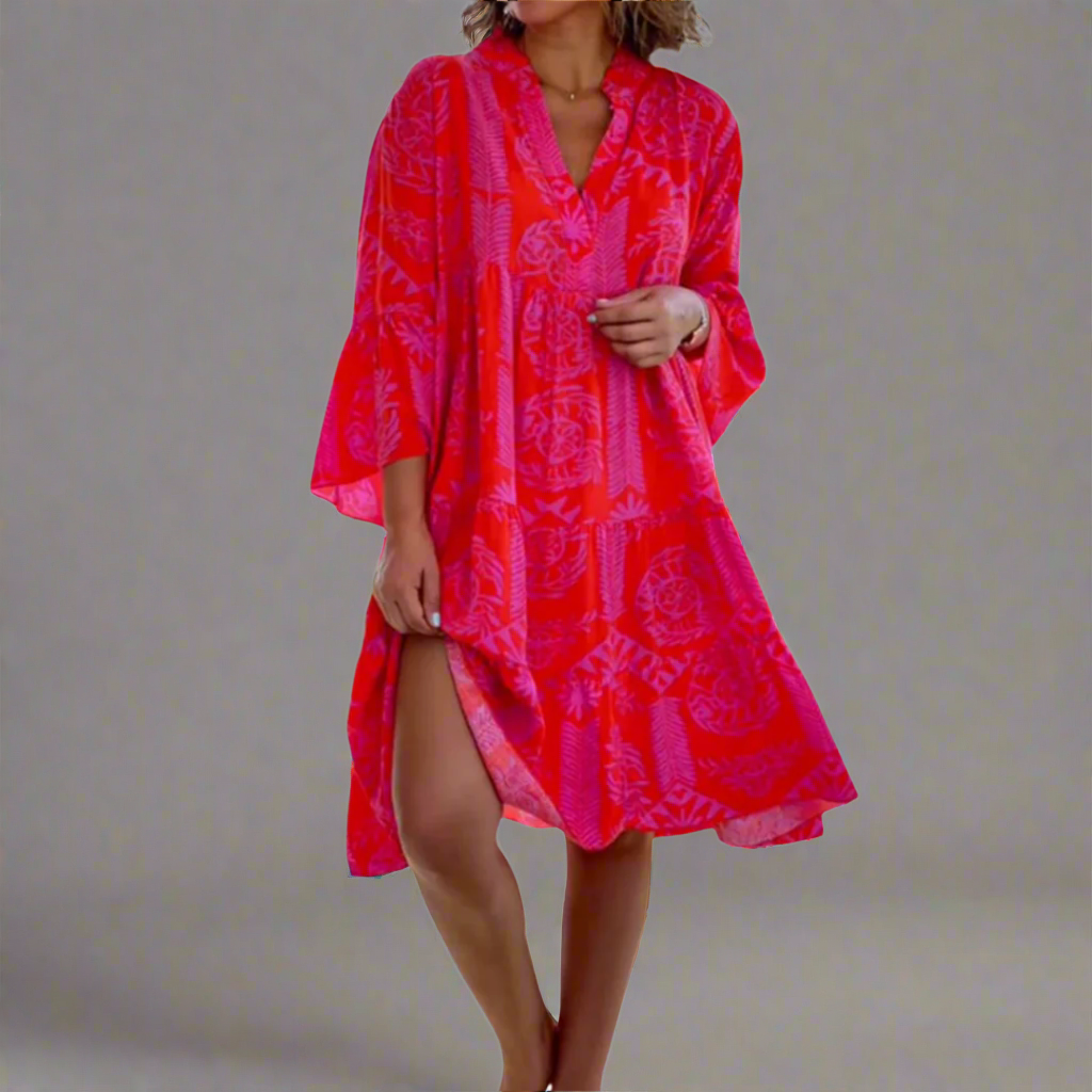 Danah | Vestido boho vaporoso con estampado