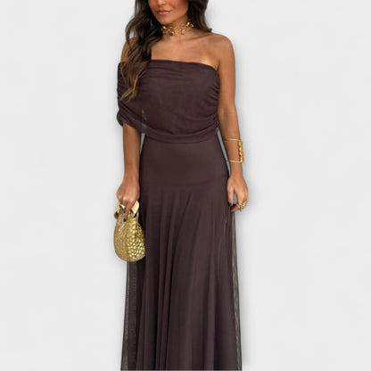 Roxy | Maxivestido Toledo de malla con un hombro
