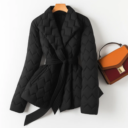 Chaqueta Invierno Mujer – Plumas Premium con Ajuste en la Cintura