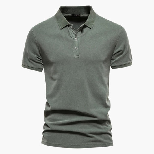 Camisa polo masculina, ligera y versátil con ajuste tapered