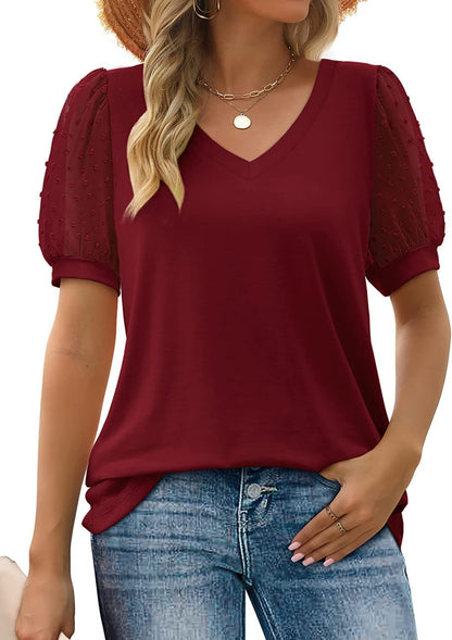Kiki | Cuello en V Manga Vientre Cubre Camiseta