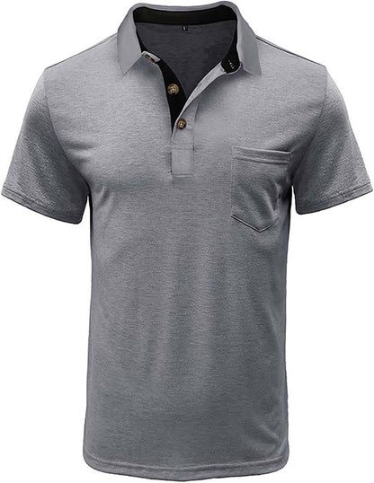 Camisa tipo polo masculina, ligera y versátil para verano