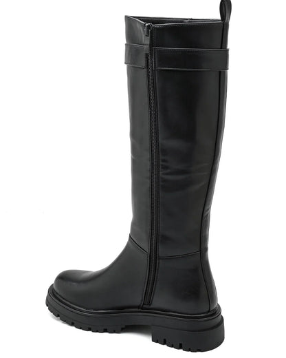 Botas altas para mujer, cuero elegante y diseño moderno