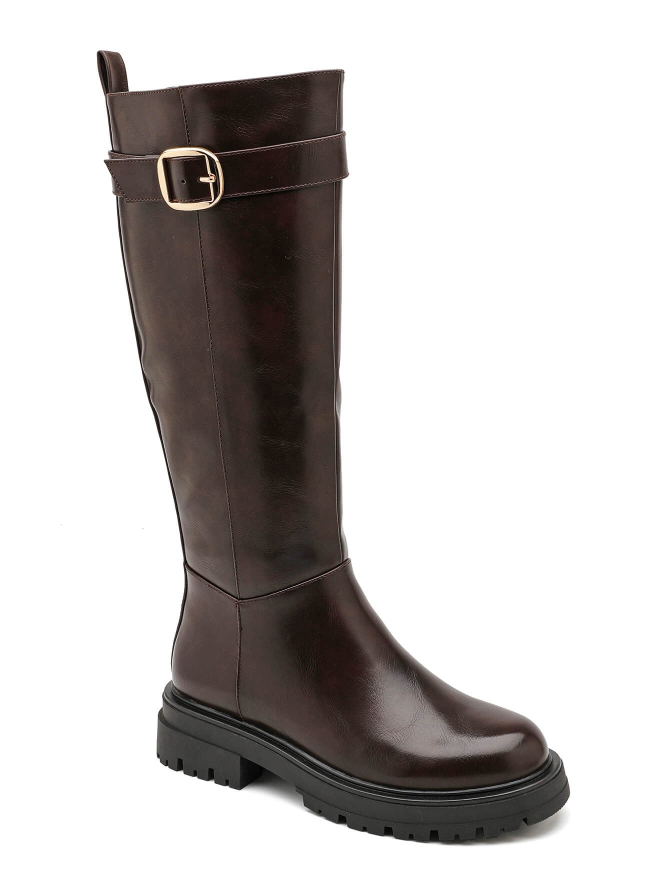 Botas altas para mujer, cuero elegante y diseño moderno