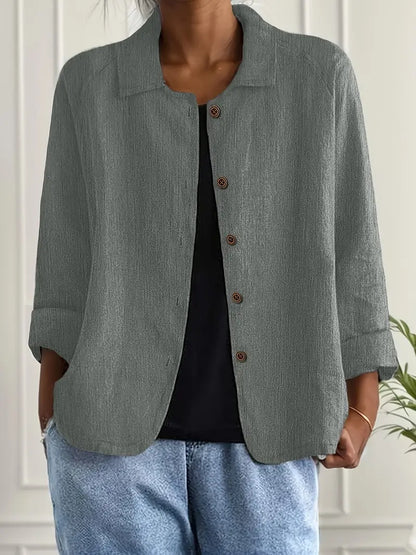 Chaqueta mujer con botones, confortable y moderna para otoño e invierno