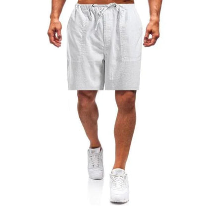 Shorts elegantes de lino para hombre, estilo casual