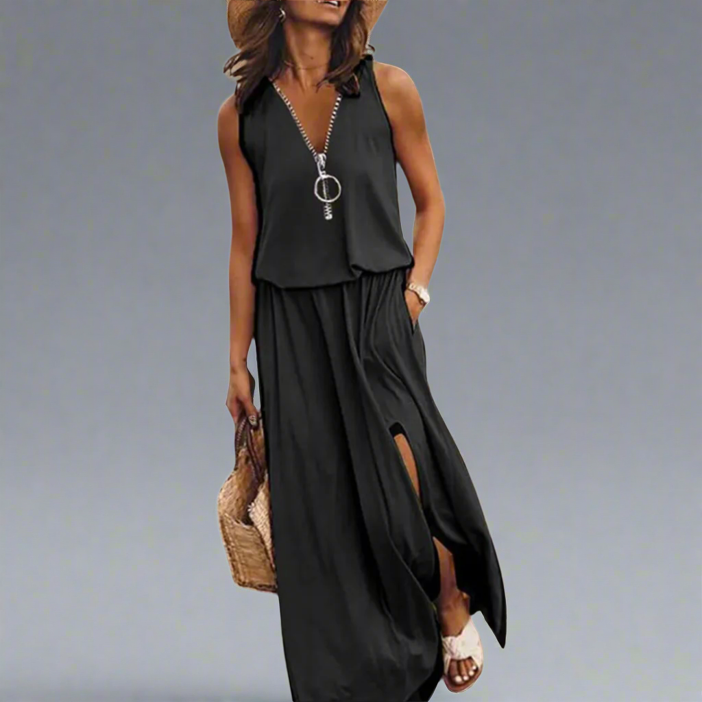 Dya | Elegante maxi vestido con abertura