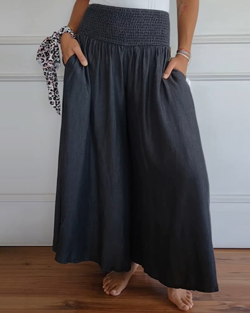 Pantalón mujer amplio y cómodo, elegante para look casual