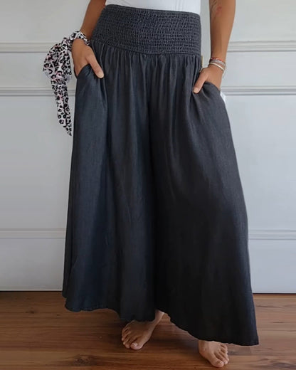 Pantalón mujer amplio y cómodo, elegante para look casual