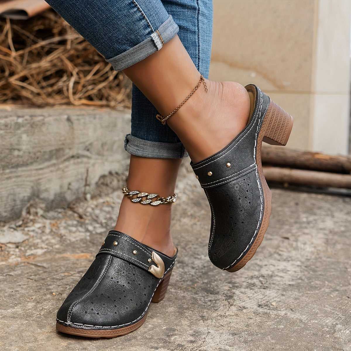 Adrine | Sandalia Capri con tacón Confort