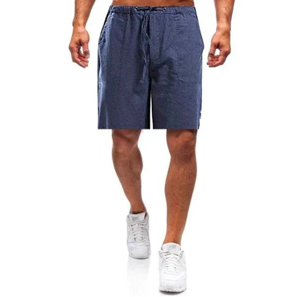 Shorts elegantes de lino para hombre, estilo casual