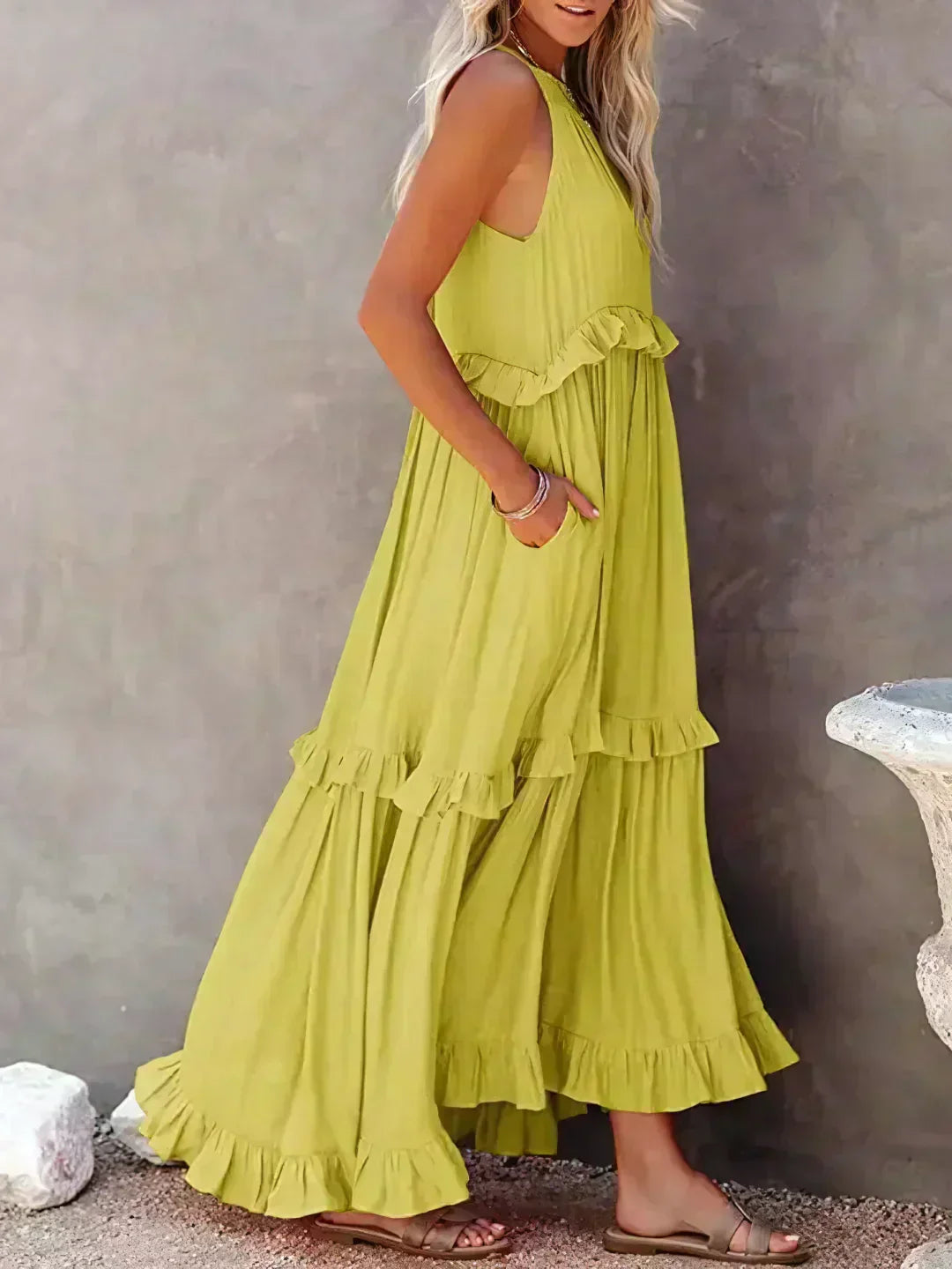 Vestido Mujer – Diseño Atemporal, Volantes y Estilo Elegante