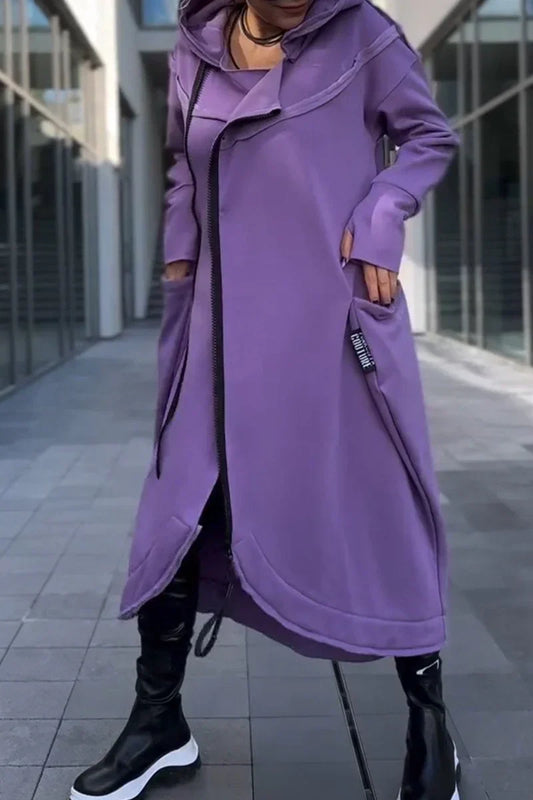 Sudadera Larga Mujer – Con Cremallera, Ligera y Transpirable Diario