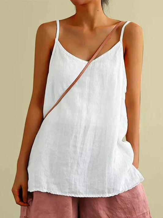 Camiseta Sin Mangas Mujer – Lino Suave, Fresco y Cómodo para Días Cálidos