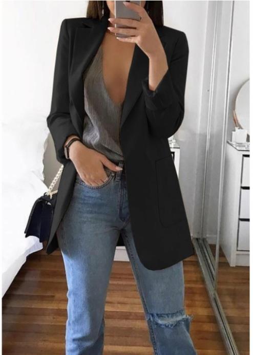 Blazer elegante para mujer, cómodo y versátil para diario
