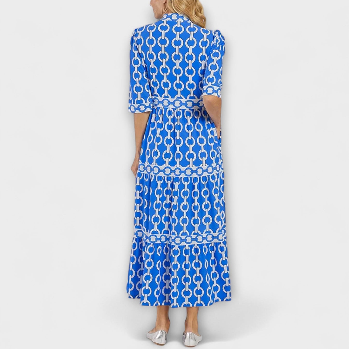 Melany | Vestido midi con estampado de cadenas