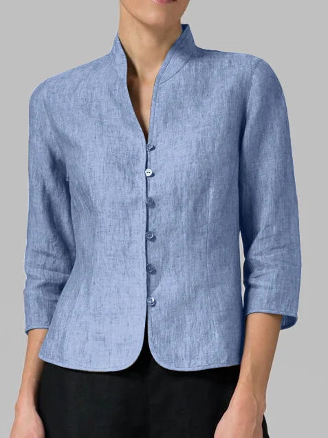 Blazer femenino lino elegante ligero perfecto verano y trabajo