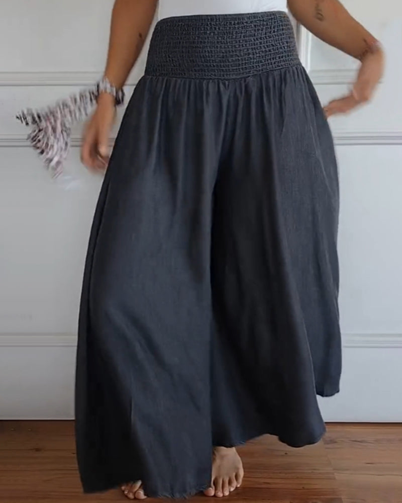 Pantalón mujer amplio y cómodo, elegante para look casual