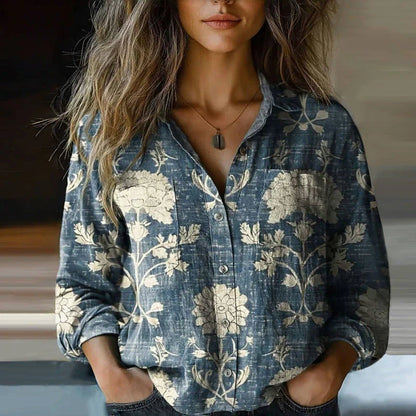 Dorien | Blusa vintage estampada