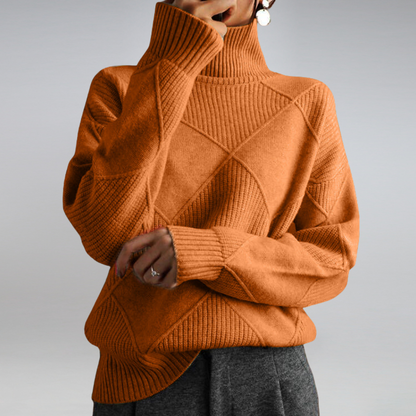 Jersey de cachemira con cuello alto para mujer: calidez y elegancia