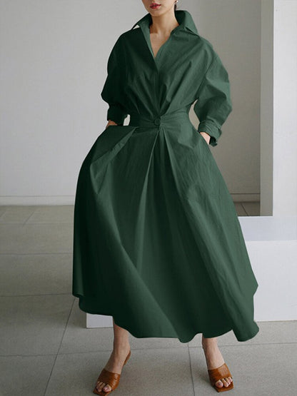 Erna  | Bata Midi Boutonnée
