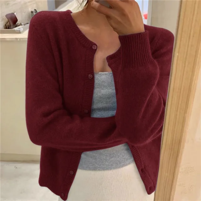 Chaqueta de Punto Mujer – Cachemir Premium, Elegante y Cómoda