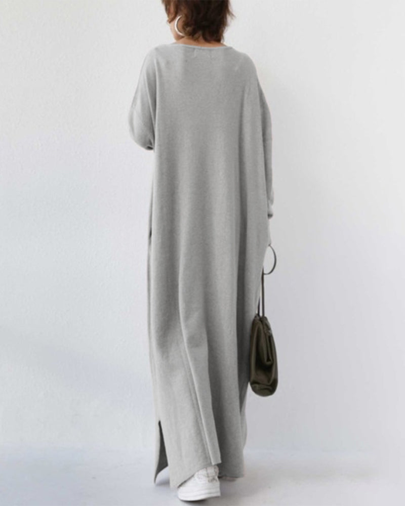 Vestido largo mujer, chic y versátil para eventos de invierno