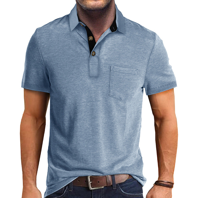 Camisa tipo polo masculina, ligera y versátil para verano