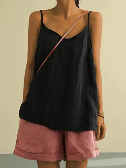 Camiseta Sin Mangas Mujer – Lino Suave, Fresco y Cómodo para Días Cálidos