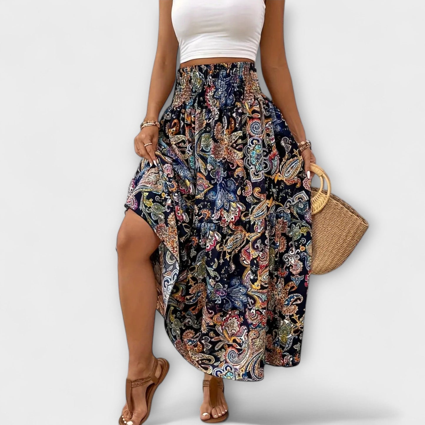 Emily | Falda fluida con estampado
