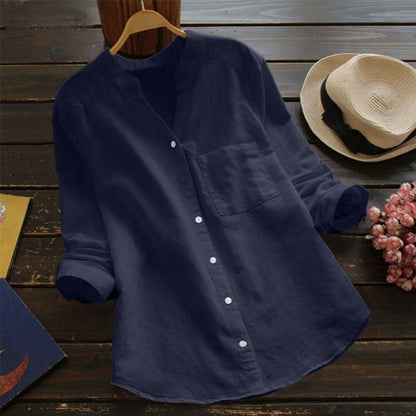 Hanna | Blusa casual de mujer en lino-algodón
