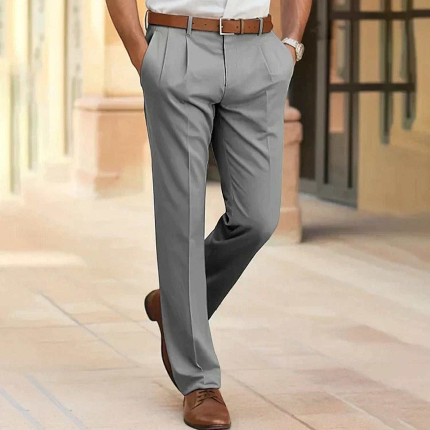Pantalones Hombre – Tejido Ligero, Fresco y Perfecto para Vacaciones
