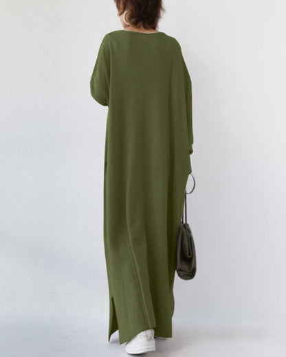 Vestido largo mujer, chic y versátil para eventos de invierno