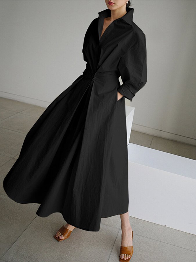 Lisa | Vestido midi abotonado