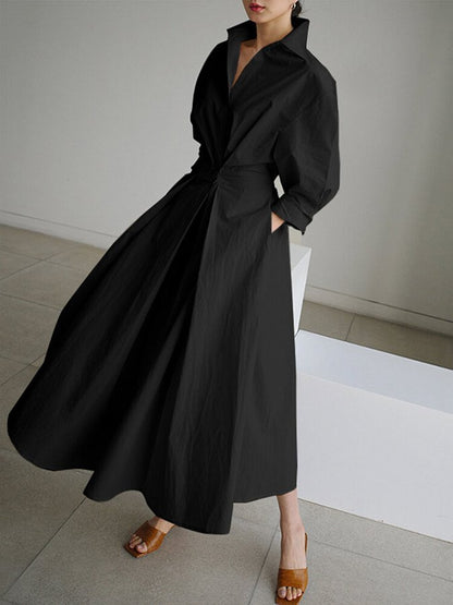 Lisa | Vestido midi abotonado