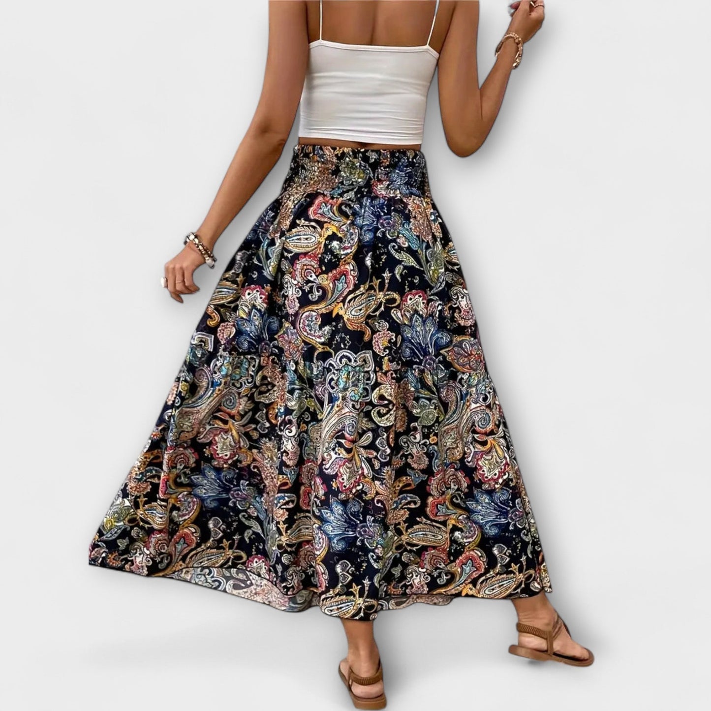Emily | Falda fluida con estampado