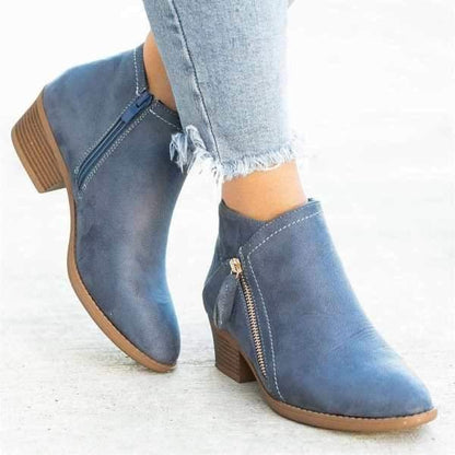 Sandalias elegantes mujer con cierre cremallera y plantilla suave