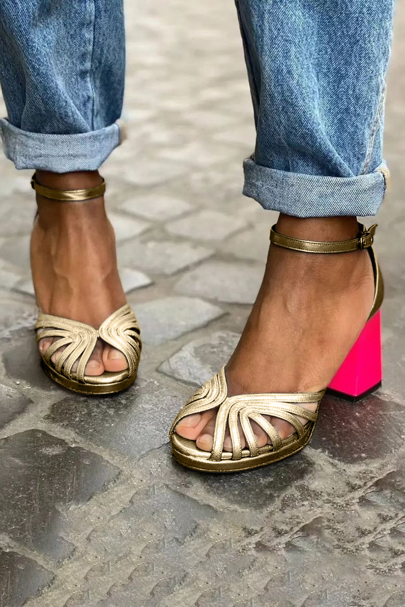Sandalias Clásicas de Mujer con Correa al Tobillo y Punta Abierta