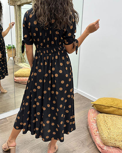Vestido Vintage Mujer – Lunares, Estilo Femenino y Ajuste Cómodo