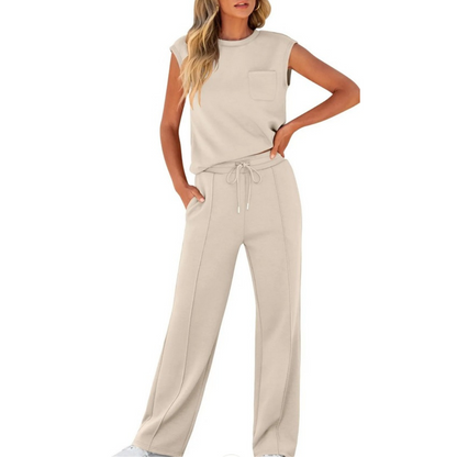 Conjunto casual de verano dos piezas cómodo y elegante diario