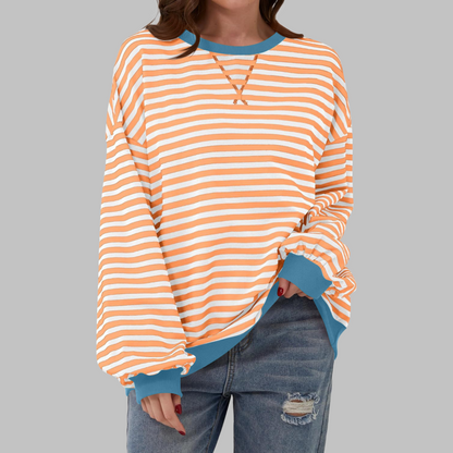 Jersey Casual Mujer – Estilo Rayado, Versátil y Atemporal