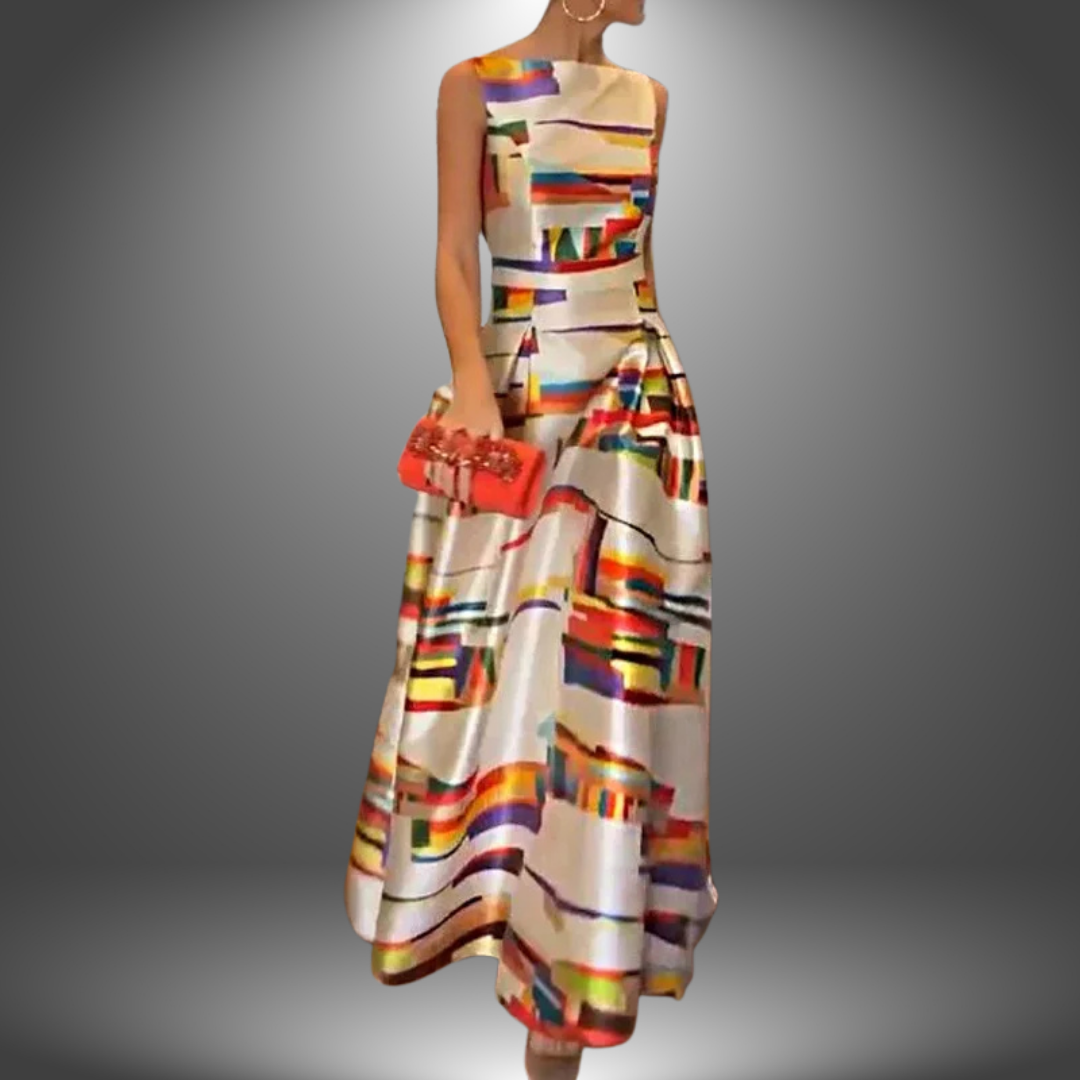 Sam | Maxivestido con atrevido estampado geométrico